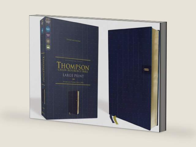 NIV, Thompson Chain-Reference Bible, Large Print, Leathersoft, Navy, Red Letter, Comfort Print by Zondervan