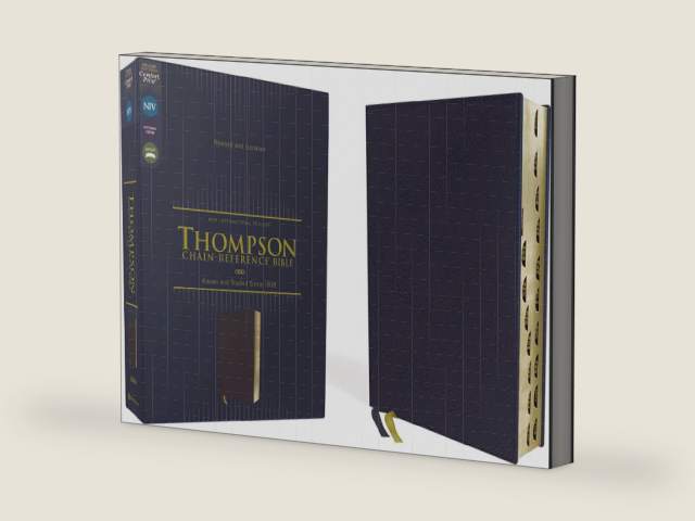 NIV, Thompson Chain-Reference Bible, Leathersoft, Navy, Thumb Indexed, Red Letter, Comfort Print by Zondervan