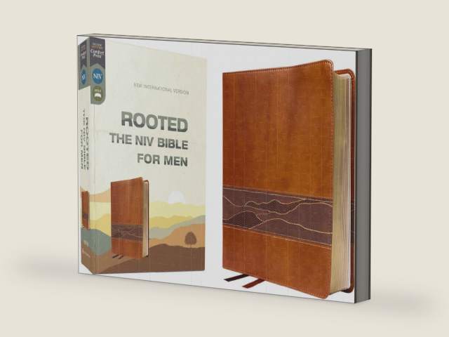 Rooted: The NIV Bible for Men, Leathersoft, Brown, Comfort Print: Shaping Men for Faithful Living in Today’s World by Zondervan