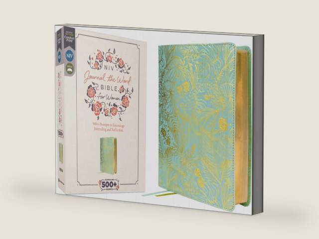 NIV, Journal the Word Bible for Women (Perfect for Note-Taking), Leathersoft, Teal, Red Letter, Comfort Print: 500+ Prompts to Encourage Journaling and Reflection by Zondervan