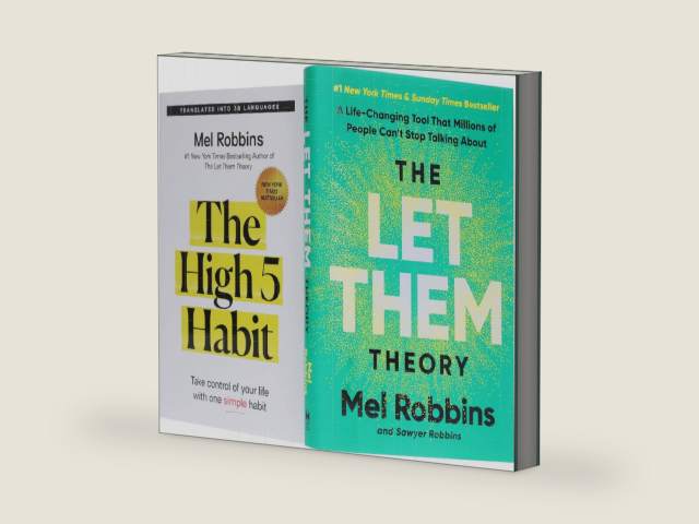 Mel Robbins 2 Books Collection Set, The Let Them Theory and The High 5 Habit (Dragon Ball) by Mel Robbins