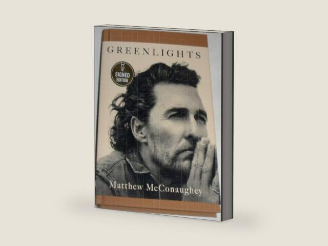 "Green light" SIGNED EDITION Matthew McConaughey first edition by Matthew McConaughey