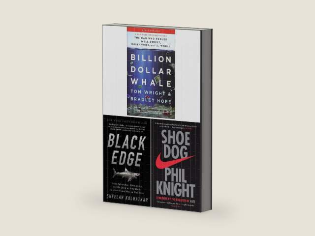Billion Dollar Whale, Black Edge, Shoe Dog 3 Books Collection Set by Bradley Hope