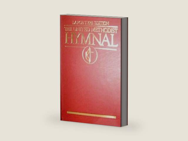 Hymnal United Methodist Large Type Bright Red by NCCER