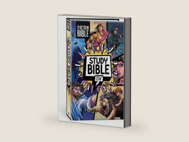 The Action Bible Study Bible ESV, Hardcover, Full Color (Action Bible Series) by David C Cook