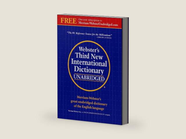 Webster's Third New International Dictionary, Unabridged - Largest, Most Comprehensive Printed American Dictionary by Merriam-Webster