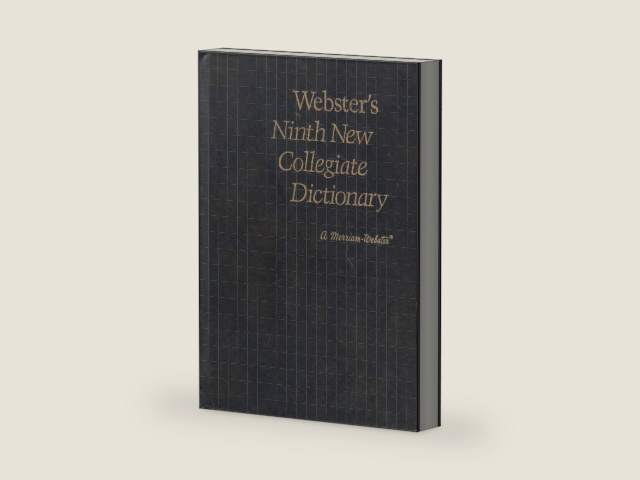 Webster's Ninth New Collegiate Dictionary: Brown-Leather-Like/Stock #10 by Merriam - Webster