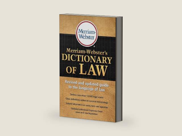 Merriam-Webster's Dictionary of Law, Newest Edition, Trade Paperback by Merriam-Webster