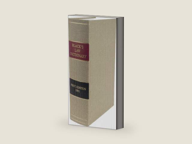 Black's Law Dictionary, 1st Edition by Henry C. Black
