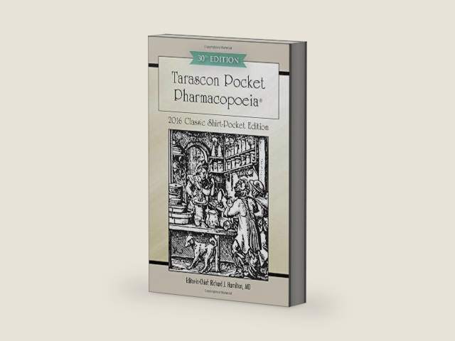 Tarascon Pocket Pharmacopoeia 2016 by M.D. Hamilton, Richard J.