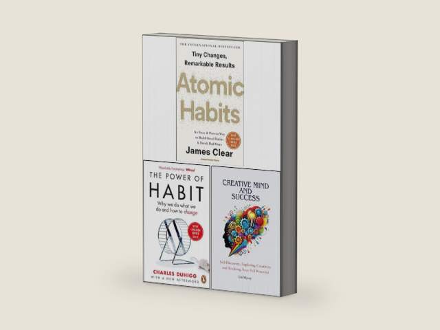 Atomic Habits, The Power of Habit & Creative Mind And Success 3 Books Collection Set by James Clear