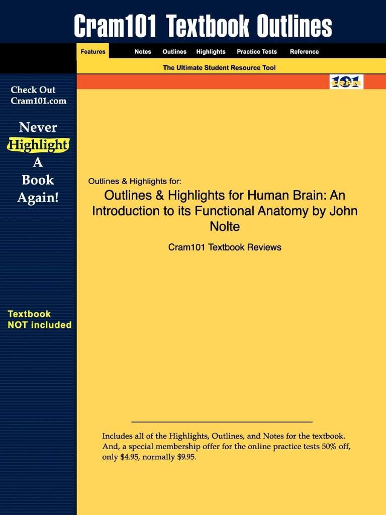 Outlines & Highlights for Human Brain: an Introduction to Its Functional Anatomy by Cram101 Textbook Reviews