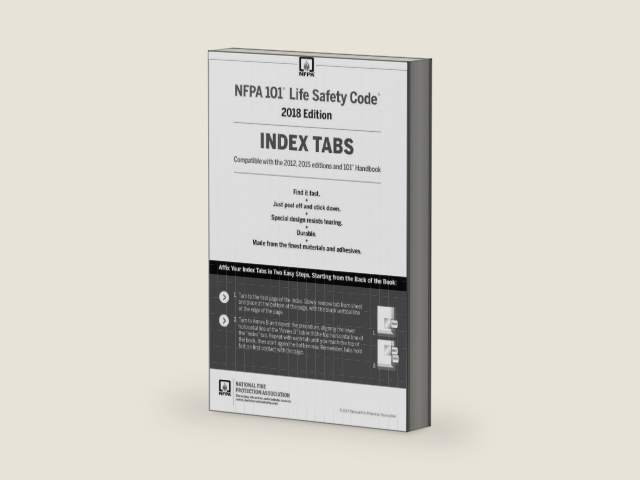 NFPA 101: Life Safety Code Tabs (compatible with 2018, 2015 or 2012 edition) by National Fire Protection Association (NFPA)