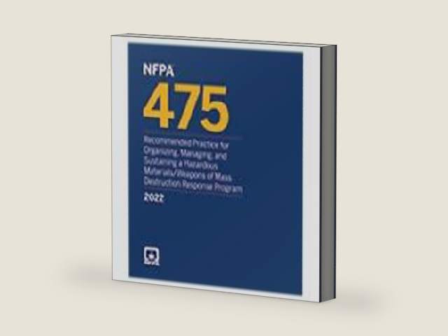 NFPA 475, Recommended Practice for Organizing, Managing, and Sustaining a Hazardous Materials/Weapons of Mass Destruction Response Program, 2022 by NFPA