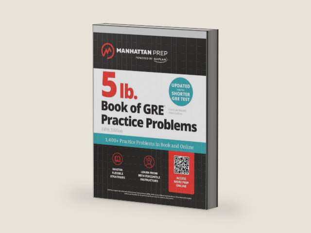 5 lb. Book of GRE Practice Problems: 1,400+ Practice Problems in Book and Online (Manhattan Prep 5 lb) by Manhattan Prep