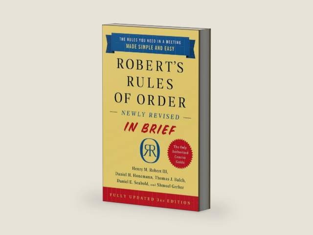 Robert's Rules of Order Newly Revised In Brief, 3rd edition by Henry M. Robert III