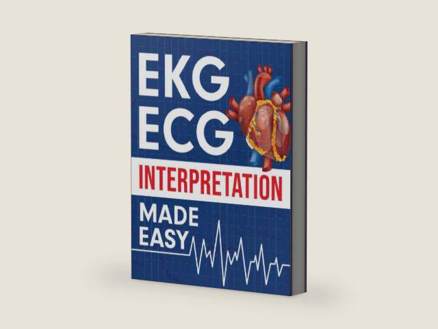 EKG | ECG Interpretation Made Easy: An Illustrated Study Guide For Students To Easily Learn How To Read & Interpret ECG Strips by NEDU