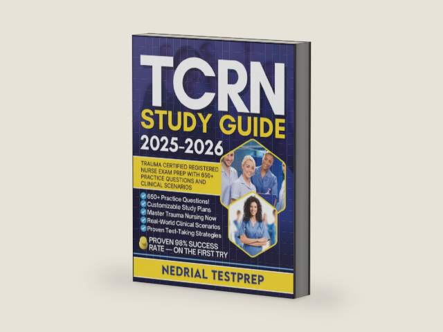 TCRN Study Guide: Trauma Certified Registered Nurse Exam Prep with 650+ Practice Questions and Clinical Scenarios by Nedrial TestPrep