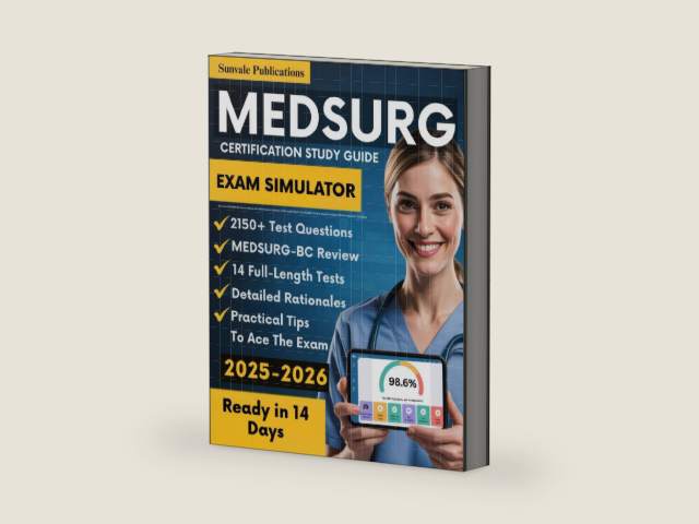 Med Surg Certification Study Guide: All-in-One MEDSURG-BC Intensive Review with 2150+ Practice Questions (14 Full-Length Tests) to ace the ANCC ... Nursing Certification Exam with Confidence by Sunvale Publications