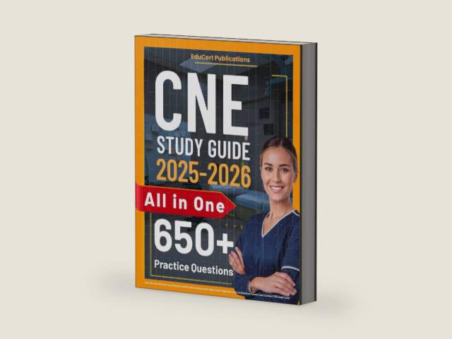 CNE Review Guide: Latest All-in-One CNE Exam Prep with Review and 650 Practice Questions and In-depth Answer Explanations for the Certified Nurse Educator Exam (Contains 5 Full-Length Tests) by EduCert Publications