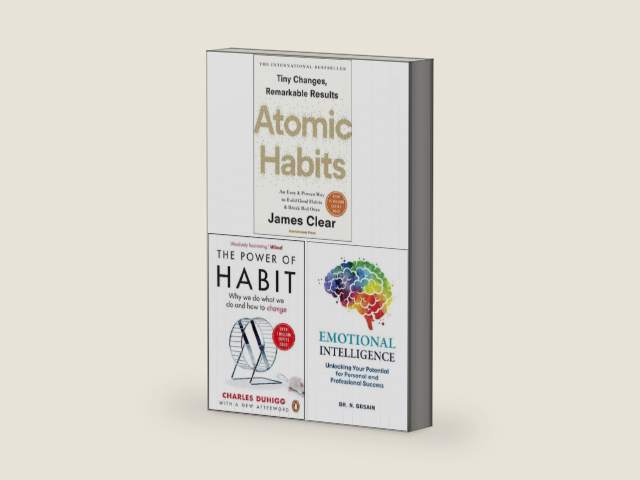 Atomic Habits, The Power of Habit & Emotional Intelligence 3 Books Collection Set by James Clear