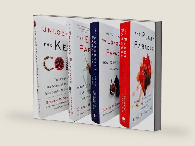 Dr. Steven R Gundry MD 4 Books Collection Set (The Plant Paradox, The Longevity Paradox, The Energy Paradox & Unlocking The Keto Code) by Steven R. Gundry