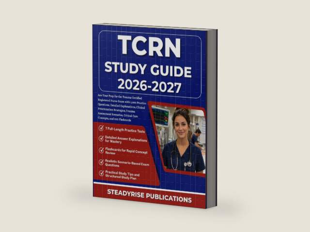 TCRN STUDY GUIDE 2026-2027: Ace Your Prep for the Trauma Certified Registered Nurse Exam with 1,050 Practice Questions, Detailed Explanations, ... Critical Care Concepts, and 300 Flashcards by STEADYRISE PUBLICATIONS