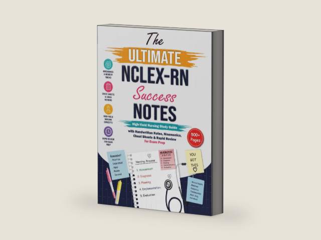 The Ultimate NCLEX-RN Success Notes: High-Yield Nursing Study Guide with Handwritten Notes, Mnemonics, Cheat Sheets & Rapid Review for Exam Prep by Sarah RN