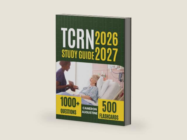 TCRN Study Guide 2026-2027: Pass the Trauma Certified Registered Nurse Exam with 1,050 Questions, 500 Printable Flashcards and Step-by-Step Answer Rationales by Cameron Augustine