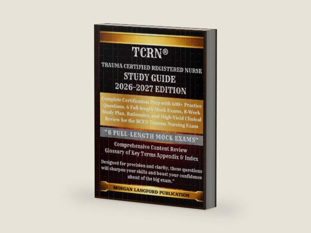TCRN® Trauma Certified Registered Nurse STUDY GUIDE 2026-2027 EDITION: Complete Certification Prep with 600+ Practice Questions, 6 Full-length Mock ... Review for the BCEN Trauma Nursing Exam by MORGAN LANGFORD PUBLICATION