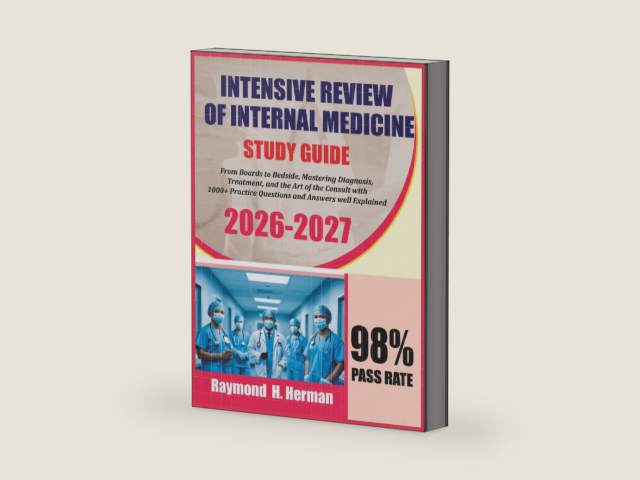 Intensive Review of Internal Medicine Study Guide 2026-2027: From Boards to Bedside, Mastering Diagnosis, Treatment, and the Art of the Consult with 1000+ Questions and Answers well Explained by Raymond H Herman