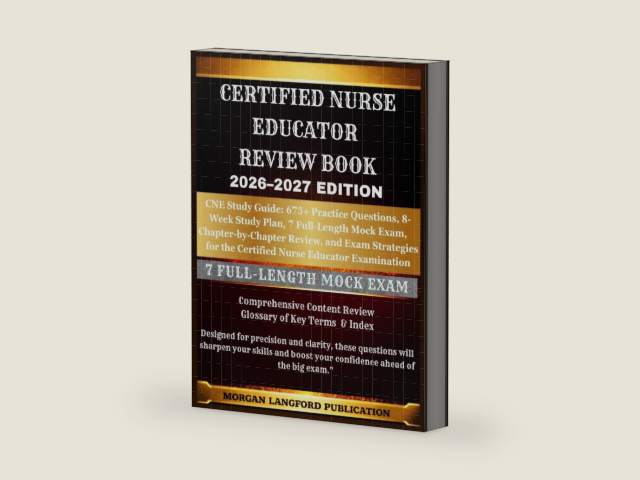 Certified Nurse Educator REVIEW BOOK 2026-2027 EDITION: CNE Study Guide: 675+ Practice Questions, 8-Week Study Plan, 7 Full-Length Mock Exam, ... for the Certified Nurse Educator Examination by MORGAN LANGFORD PUBLICATION