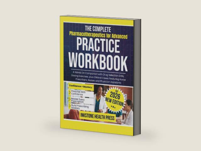 The Complete Pharmacotherapeutics for Advanced Practice Workbook: A Hands On Companion with Drug Selection Drills, Dosing Exercises, plus Clinical ... Prescribers, Nurses and Physician Assistants by Inkstone Health Press