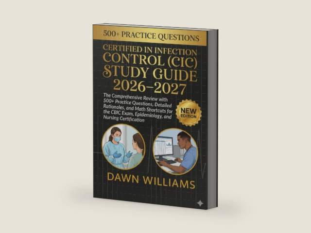 Certified in Infection Control (CIC) Study Guide 2026-2027: The Comprehensive Review with 500+ Practice Questions, Detailed Rationales, and Math ... Exam, Epidemiology, and Nursing Certification by DAWN WILLIAMS