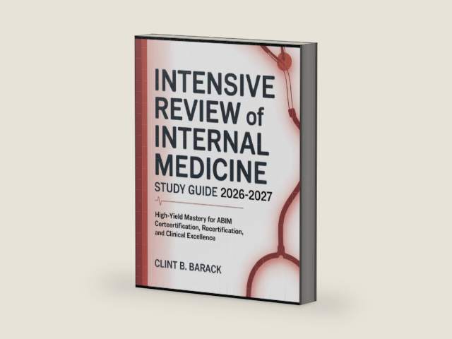 Intensive Review of Internal Medicine Study Guide 2026-2027: High-Yield Mastery for ABIM Certification, Recertification, and Clinical Excellence by Clint B Barack