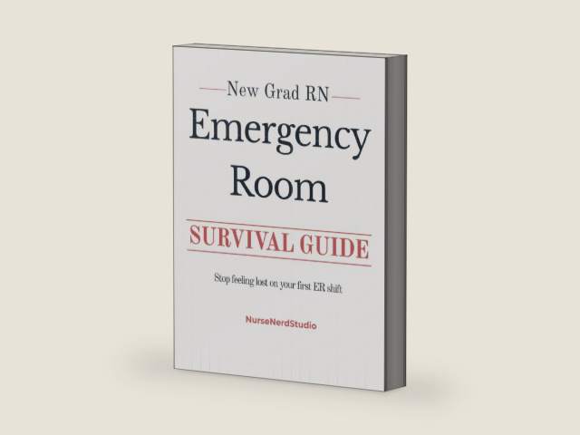 New Grad RN Emergency Room Cheat Sheet & Reference Guide: Essential Clinical Reference for Your First Year in the ER (NurseNerdStudio Clinical Reference Series) by Amber O'Shea, BSN