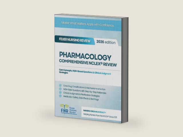 PHARMACOLOGY COMPREHENSIVE NCLEX® REVIEW: Core Concepts, NGN-Based Questions & Clinical Judgment Strategies by Feuer Nursing Review