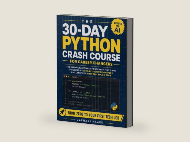 The 30-Day Python Crash Course for Career Changers: The Hands-On, Beginner-Proof Plan that Turns Outsiders Into Project-Ready Developers Who Land Their First Real Role In Tech by Zachary Clark