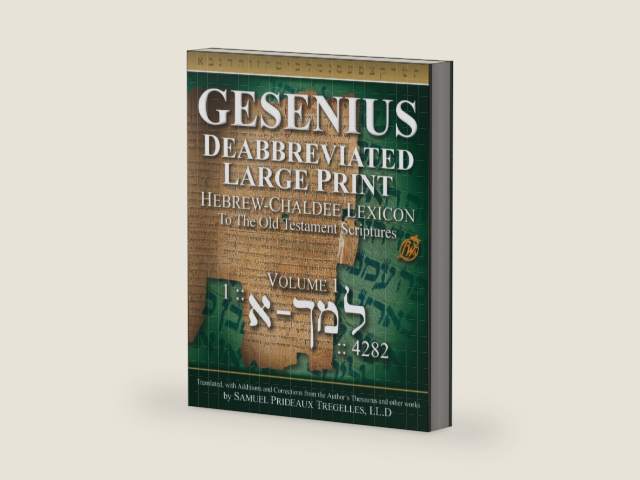 Gesenius, Deabbreviated, Large Print, Hebrew-Chaldee Lexicon: To the Old Testament Scriptures Volume 1 by Heinrich Friedrich Wilhelm Gesenius
