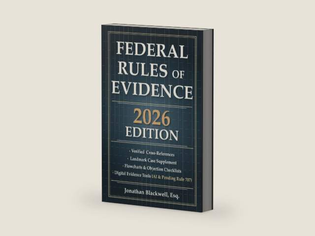 Federal Rules of Evidence 2026 Edition: Updated Through September 1, 2025 With Cross-References, Case Briefs, Flowcharts, Objection Checklists, and Digital Evidence Tools by Jonathan Blackwell