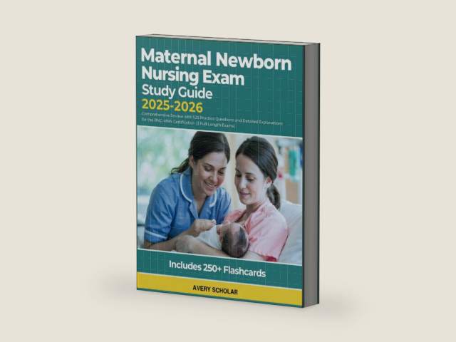Maternal Newborn Nursing Exam Study Guide 2025-2026: Comprehensive Review with 525 Practice Questions and Detailed Explanations for the RNC-MNN Certification (3 Full-Length Exams) by Avery Scholar