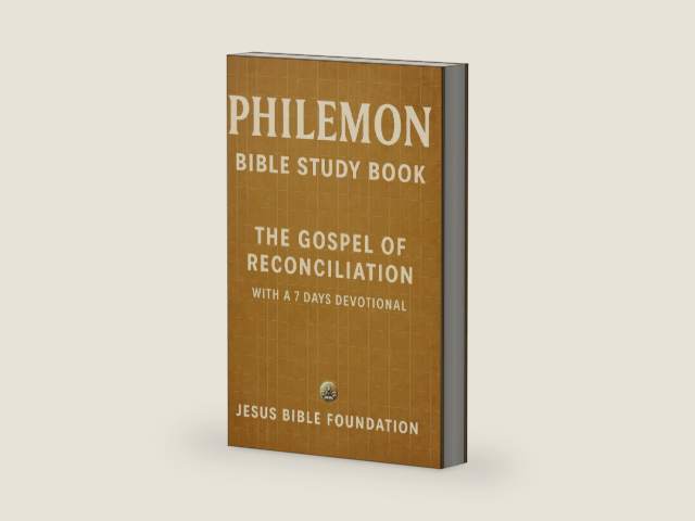 Philemon Bible Study Book: The Gospel of Reconciliation With A 7 Days Devotional by Jesus Bible Foundation