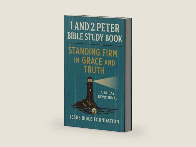 1 and 2 Peter Bible Study Book: Standing Firm in Grace and Truth with A 14-Day Devotional by Jesus Bible Foundation