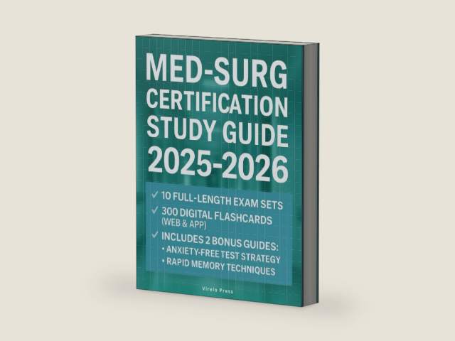Med Surg Certification Study Guide: The Complete All-in-One Book For the ANCC MEDSURG-BC Exam |10 Full-Length with Explanations and 300 Digital Flashcards | Detailed Questions and Answers Included by Virelo Press
