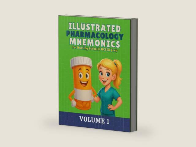 Illustrated Pharmacology Mnemonics for Nursing School & NCLEX Prep: Volume 1 (Illustrated Mnemonics for Nursing School & NCLEX Prep Series) by Anna Larrison