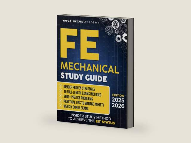 FE Mechanical Study Guide: The Ultimate Guide to Ace the FE Exam and Earn EIT Status | 10 Full-Length Exams, 2000+ Practice Questions, and Insider Strategies to Master the Exam Without Second Chances by NOVA NEXUS ACADEMY