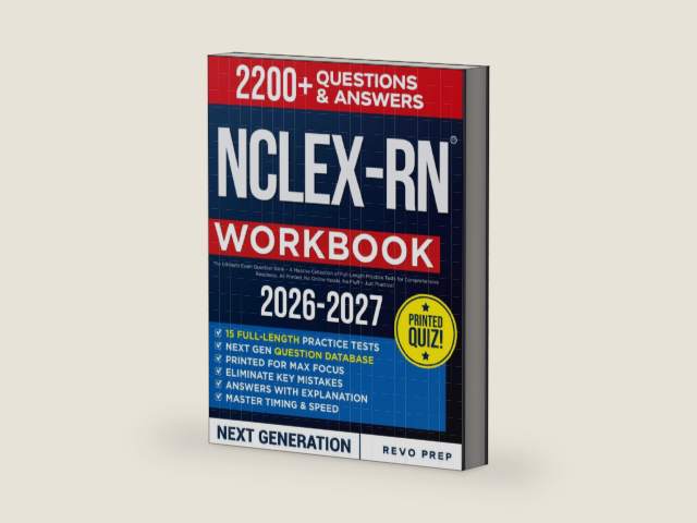 NCLEX-RN WORKBOOK: The Ultimate Exam Question Bank – A Massive Collection of Full-Length Practice Tests for Comprehensive Readiness. All Printed, No Online Hassle, No Fluff – Just Practice! by Revo Prep