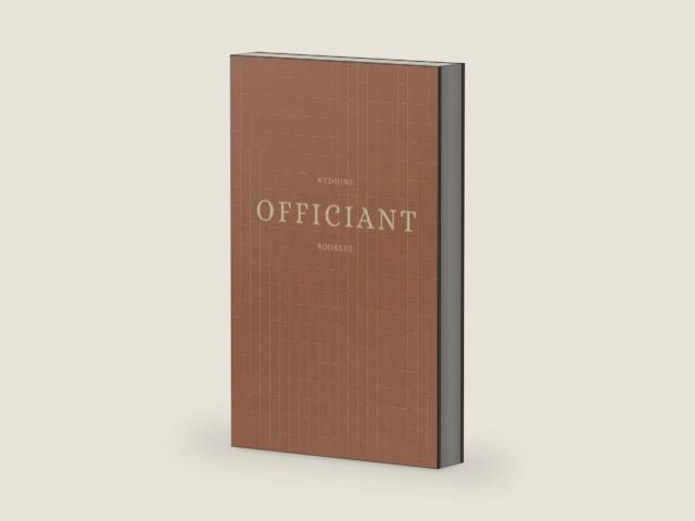 Wedding Officiant Booklet: Brown Wedding Ceremony Journal for Pastors, Preachers, Ministers Speeches, Sermons & Notes by Winona May