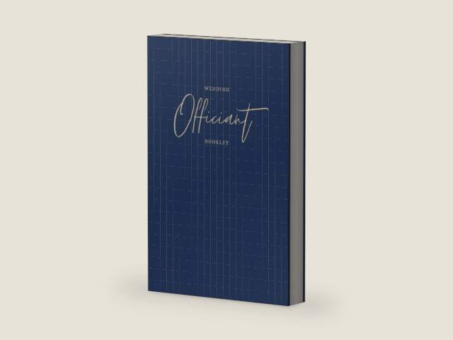 Wedding Officiant Booklet: Navy Wedding Ceremony Journal for Pastors, Preachers, Ministers Speeches, Sermons & Notes by Winona May