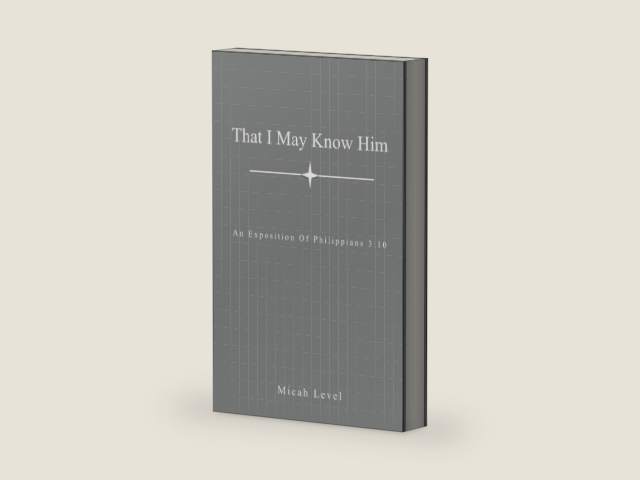 That I May Know Him: An Exposition Of Philippians 3:10 by Micah Level